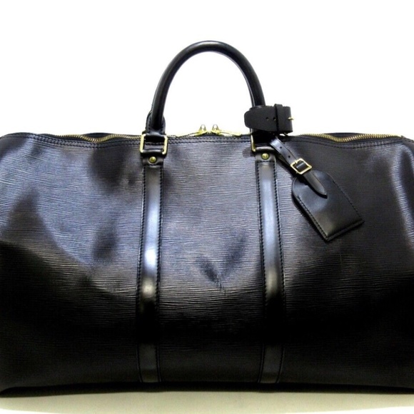 LOUIS VUITTON Epi Leather Black Keepall 50 Boston Bag - Picture 2 of 11